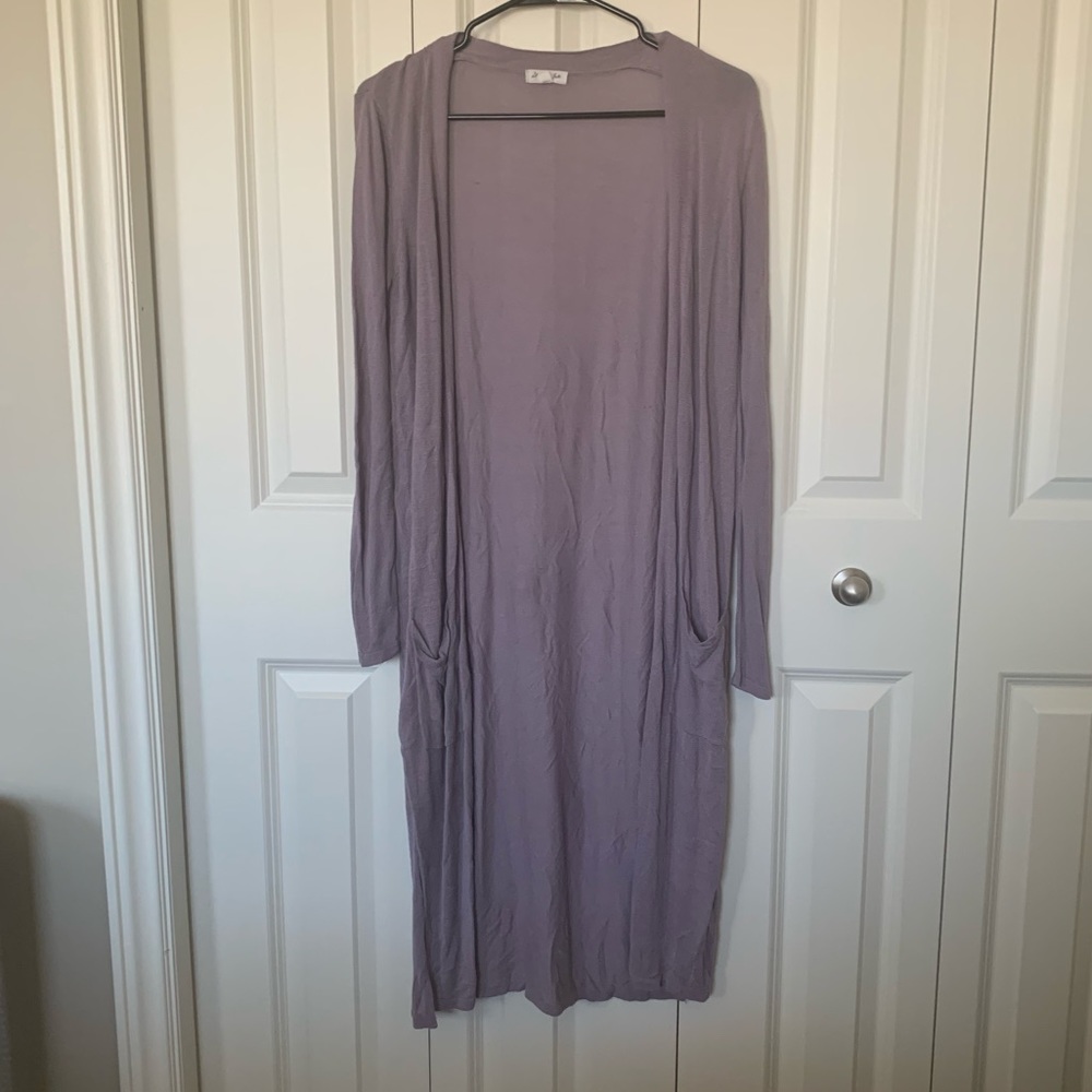 Long purple cardigan!🧥
